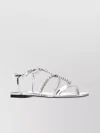 Jimmy Choo Gwyn Metallic Leather Flat Sandals In Multi