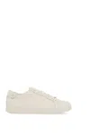Jimmy Choo Mens V Latte Rome M Logo-embossed Leather Low-top Trainers In V Latte (white)