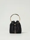 Jimmy Choo Leather Bucket Bag Metallic Handle