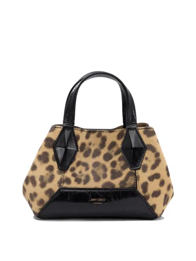 Jimmy Choo Women's Mini Diamond Tote Bag In Beige