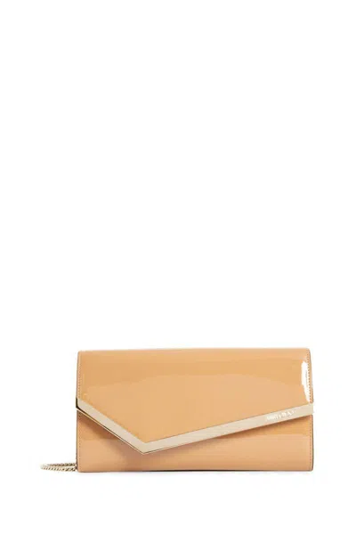Jimmy Choo Chain Linked Clutch Bag In Gold