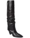 Jimmy Choo Hart 60 Leather Knee-high Boot In Black