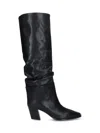 Jimmy Choo Hart 60 High Heels Boots In Black Leather In Black