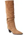 Jimmy Choo Hart Stitch 60 Suede Knee-high Boot In Brown