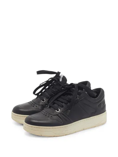 Pre-owned Jimmy Choo Hawaii/f Sneakers In Black