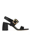 Jimmy Choo Hawke Leather Buckle Slingback Sandals