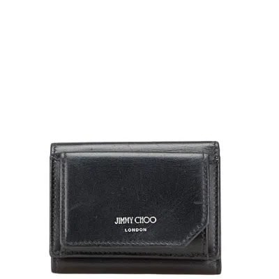 Jimmy Choo Hawley Leather Wallet In Black