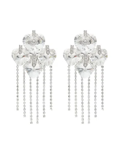 Jimmy Choo Heart Drop Earring In Silver
