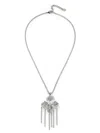Jimmy Choo Heart Drop Necklace In Silver