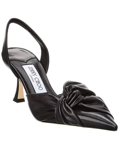 Jimmy Choo Hedera Sb 70 Leather Slingback Pump In Black