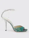 Jimmy Choo Women's Saeda 100 Sandals With Degradé Crystals In Emerald
