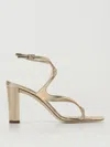 Jimmy Choo Azie 85 Square Toe High-heeled Sandals In Gold