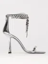 Jimmy Choo 'verity' Metallic Sandals With High Stiletto Heel In Silver