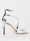 Jimmy Choo Lvr Exclusive 95mm Azia Leather Sandals In White