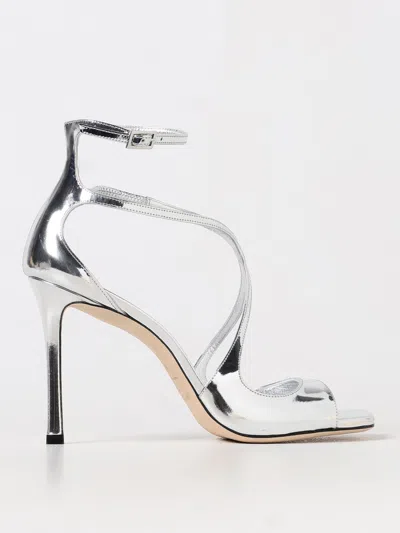 Jimmy Choo Lvr Exclusive 95mm Azia Leather Sandals In White