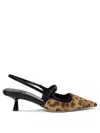 Jimmy Choo Didi 45 Slingback In Leopard Print Pony Skin Women