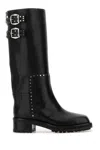 Jimmy Choo Buckle-decorated Knee-high Boots In Black