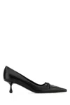 Jimmy Choo Scarlett Leather Lace-up Kitten Heel Pumps In Black