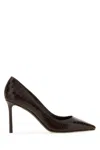 Jimmy Choo Pointed Toe High Heel Pumps With Silhouette In Brown