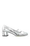 Jimmy Choo 45 Elisa Square Toe Pumps In Silver
