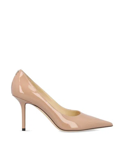 Jimmy Choo Love 100 Patent Leather Pumps In Beige
