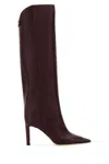 Jimmy Choo Tyrian Purple Leather Alizze Boots In Purple