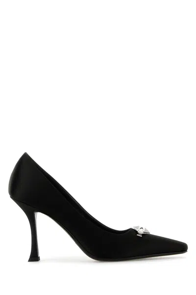 Jimmy Choo Ryker Embellished Satin Pumps In Blackcrystal