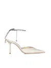 Jimmy Choo Saeda 100 Pumps In Linencrystal