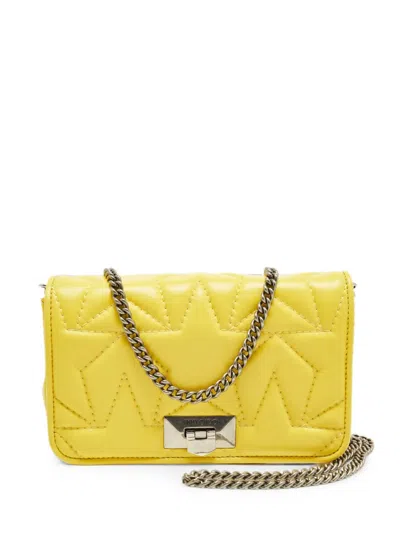 Pre-owned Jimmy Choo Helia Star-matelassé Cross Body Bag In Yellow