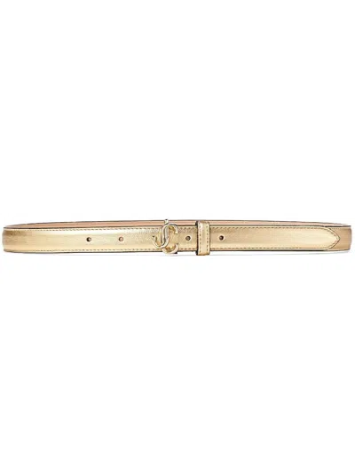 JIMMY CHOO HELINA LOGO-BUCKLE BELT