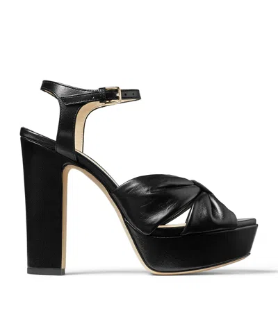 JIMMY CHOO HELOISE 120 LEATHER SANDALS
