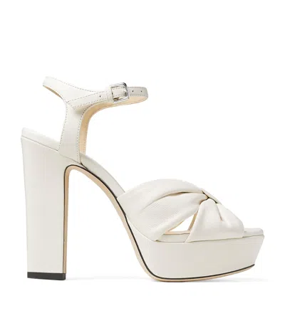 JIMMY CHOO HELOISE 120 LEATHER SANDALS