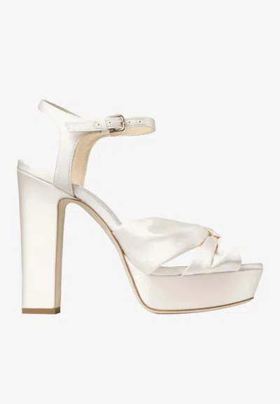 Jimmy Choo Heloise 120 Satin Platform Sandals In Multi