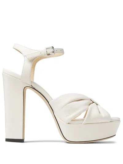 JIMMY CHOO HELOISE 120MM LEATHER SANDALS