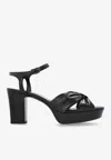 Jimmy Choo Heloise Leather Knot Platform Sandals In Black