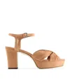 Jimmy Choo Heloise 80 Knotted Suede Platform Sandals