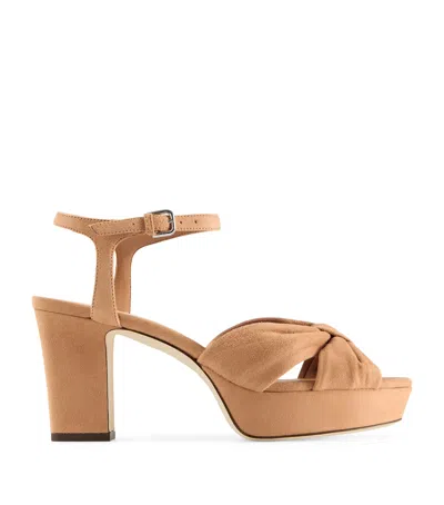 JIMMY CHOO HELOISE 80 SUEDE HEELED SANDALS