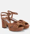 Jimmy Choo Heloise 80 Suede Platform Sandals