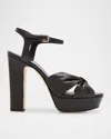 Jimmy Choo Black Ankle Strap Heels In Coffee