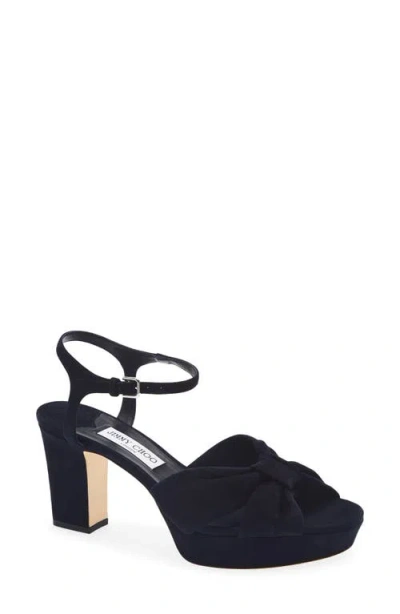 Jimmy Choo Heloise Platform Sandal In Blue