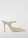 Jimmy Choo Bing 100 Glitter Fabric M In Nude