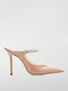 Jimmy Choo Womens Ballet Pink Bing 100 Crystal-embellished Patent-leather Heeled Mules In Pink