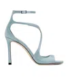 Jimmy Choo Ssense Exclusive Blue Azia 95 Heeled Sandals In Blue