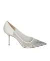 Jimmy Choo Love 65 Crystal-embellished Pumps In White