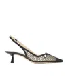 Jimmy Choo Hollowed-out Knitted High Heels In Multicolor
