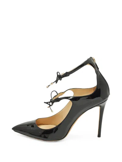 Pre-owned Jimmy Choo Hoops Tie-detail Pumps In Black