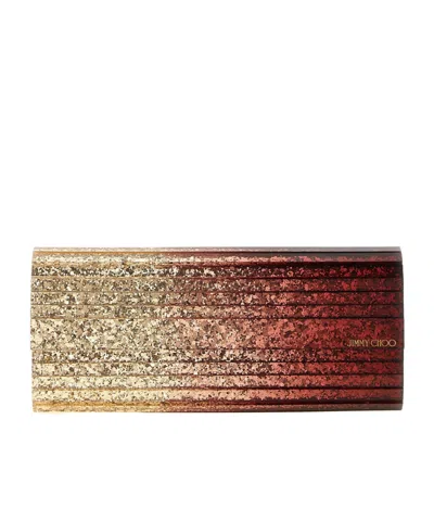 Jimmy Choo Horizontal-ribbed Clutch In Blue
