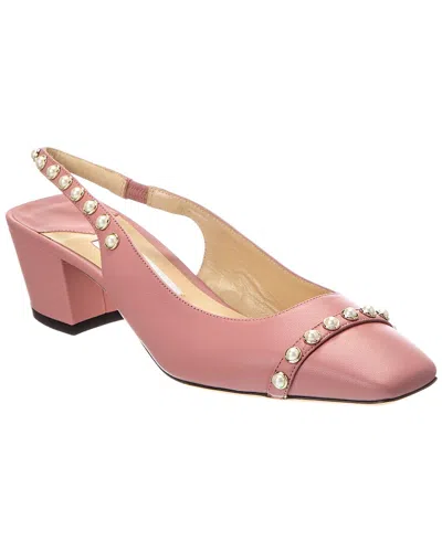 Jimmy Choo Hya 45 Leather Slingback Pump In Multi