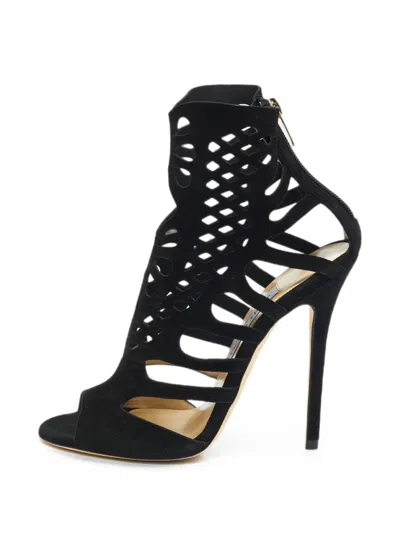 Pre-owned Jimmy Choo Imogen Cut-out Sandals In Black