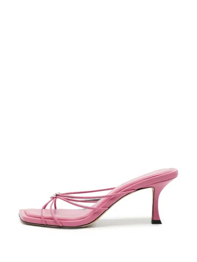 Pre-owned Jimmy Choo India Leather Sandals In Pink